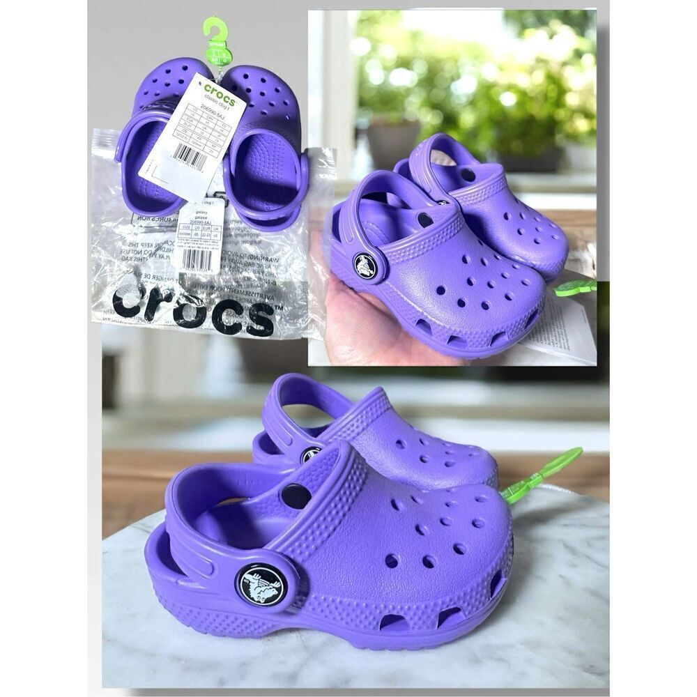 NEW 🆕🔥 CROCS Toddler Baby Clogs Slip-on Water Shoes Size C 5